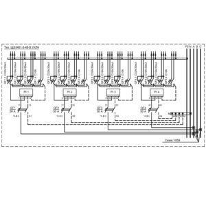 Схема электрическая принципиальная щита этажного учетно-распределительно-группового