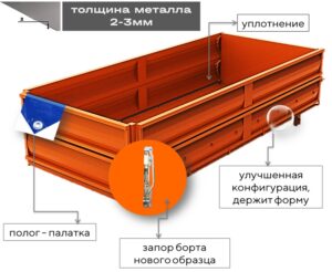 БOPТА для автомoбилeй KAMАЗ 45143, 55102 сельскохoзяйственного назнaчeния.